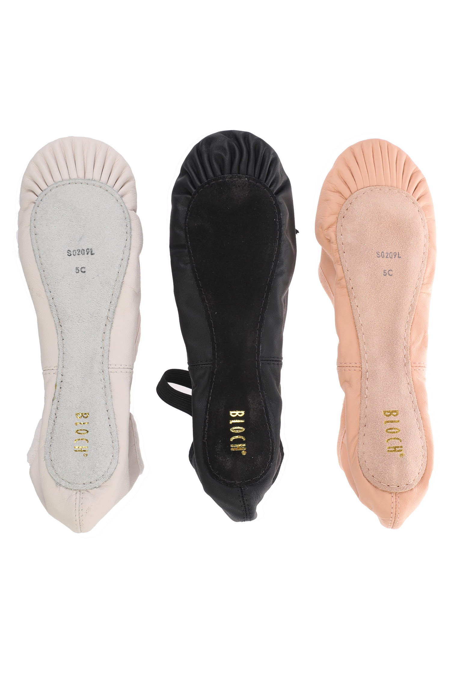 BLOCH Ballettschläppchen Arise Weite C, 26-42, Leder, ganze Sohle S0209 C