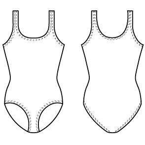 BLOCH Trikot breite Träger, Baumwolle L5405