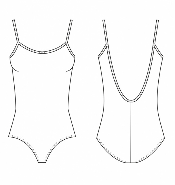 BLOCH Trikot Baumwolle, Spaghettiträger L5407