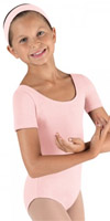 Bloch Ballettanzug Kurzarm rosa schwarz weiÃŸ Kinder Baumwolle CL5402