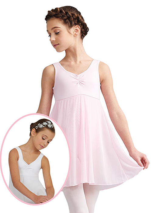 CAPEZIO Ballettkleid kleiner Rückenausschnitt, Brustraffung 3968C – SONDERANGEBOT 29.90