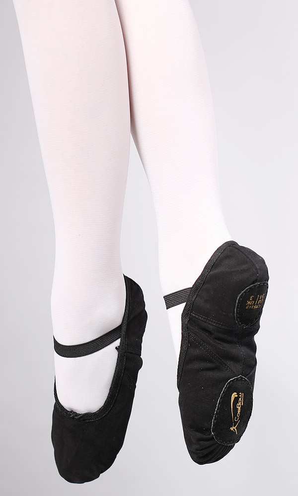 COSBOW Ballettschuhe Leinen CBS103 nur 11.90 € geteilte Sohle, schwarz-- Ballettschläppchen -
