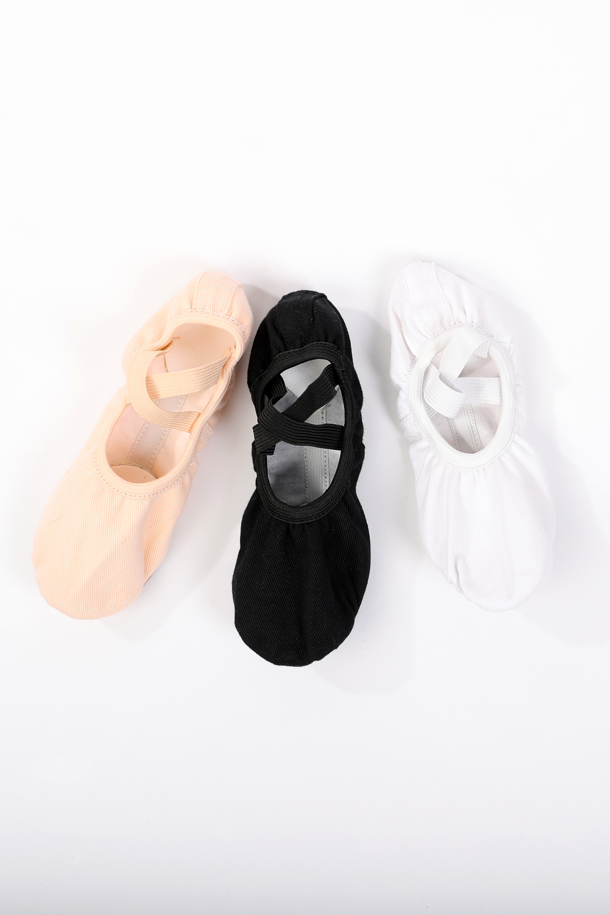 COSBOW Ballettschuhe Stretchleinen geteilte Sohle, schwarz 27-45 CBS104