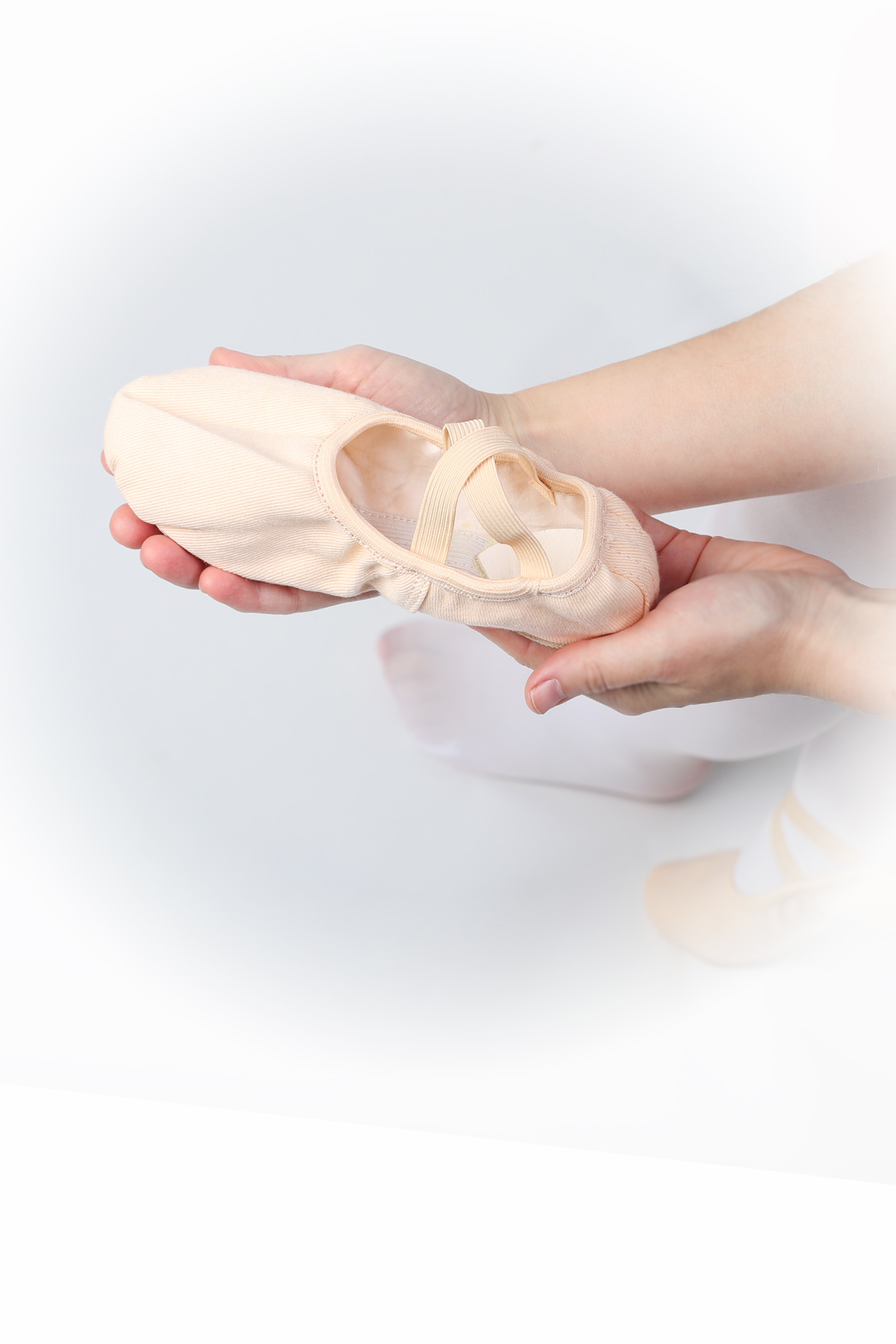 COSBOW Ballettschuhe Stretchleinen geteilte Sohle, weiß 27-45 CBS104
