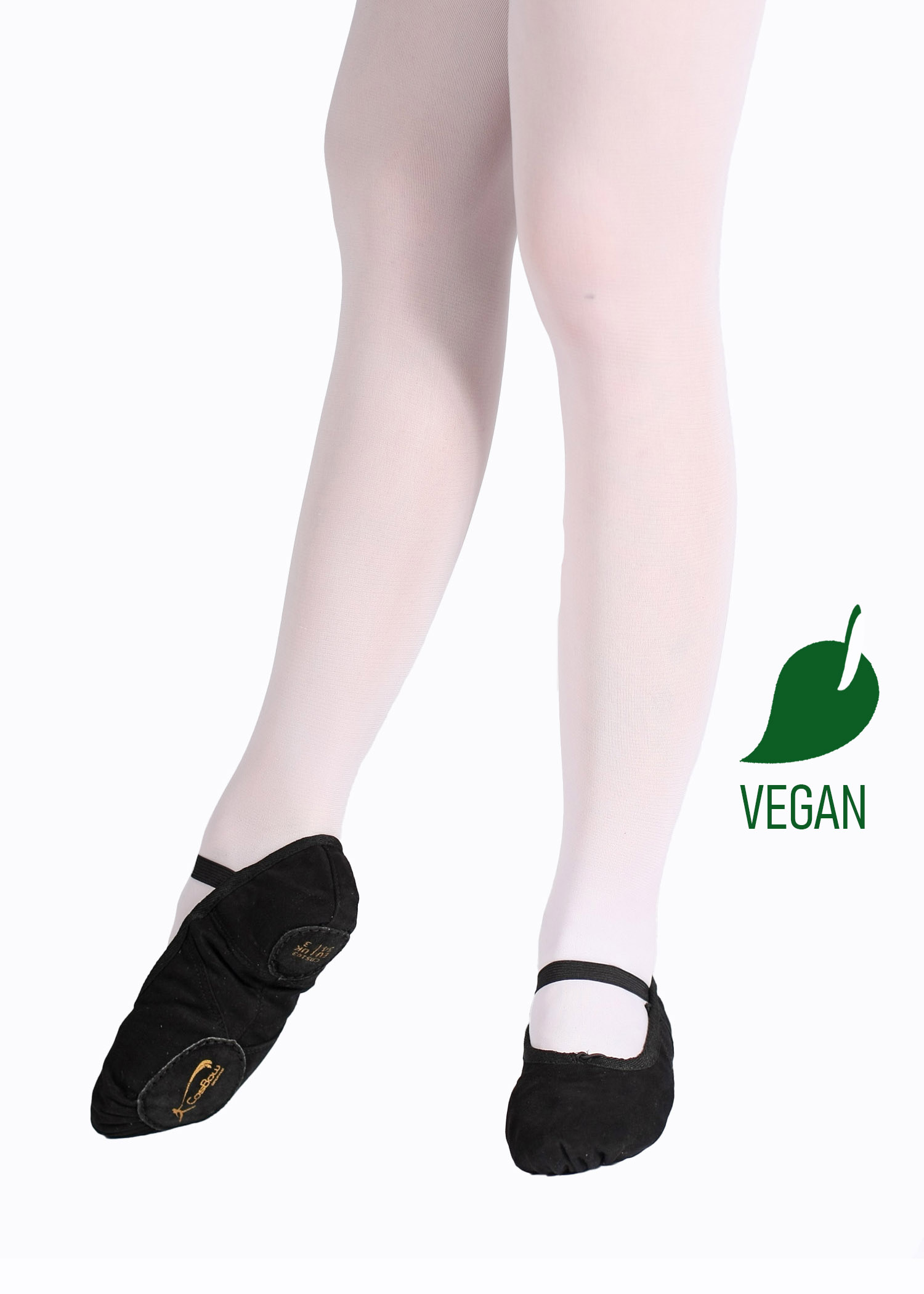 COSBOW Ballettschuhe Vegan geteilte Sohle, schwarz CBS105 13.90
