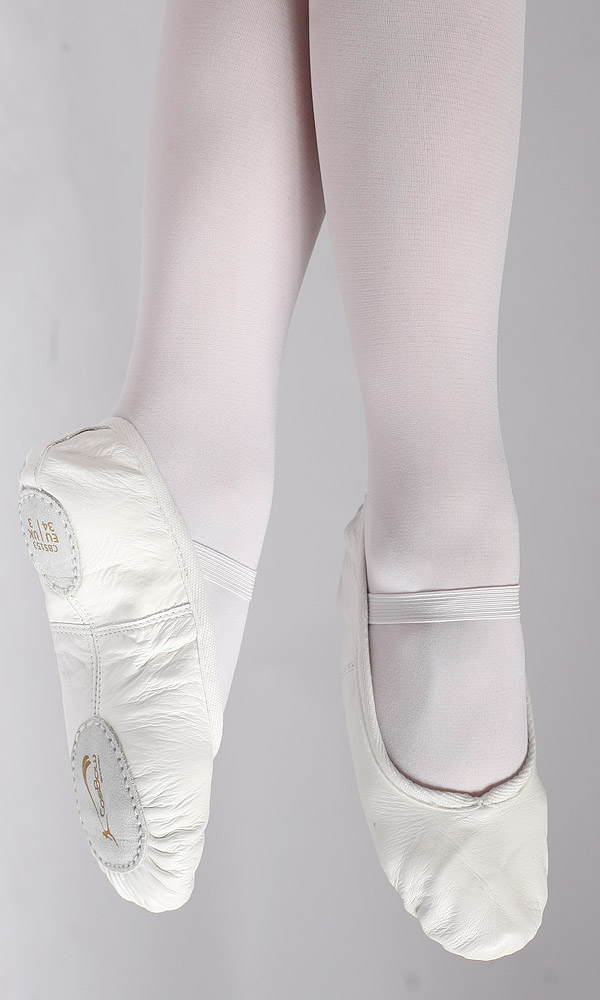 COSBOW Ballettschuhe Leder geteilte Sohle, weiß CBS153 10.90