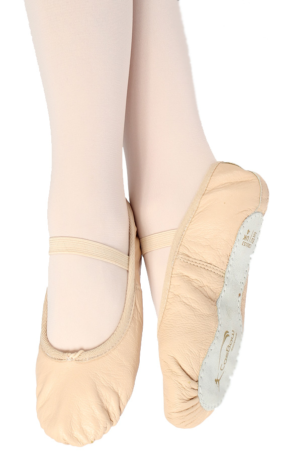 COSBOW Ballettschuhe Leder CBS163 nur 11.90 € ganze Sohle, rosa-- Ballettschläppchen -