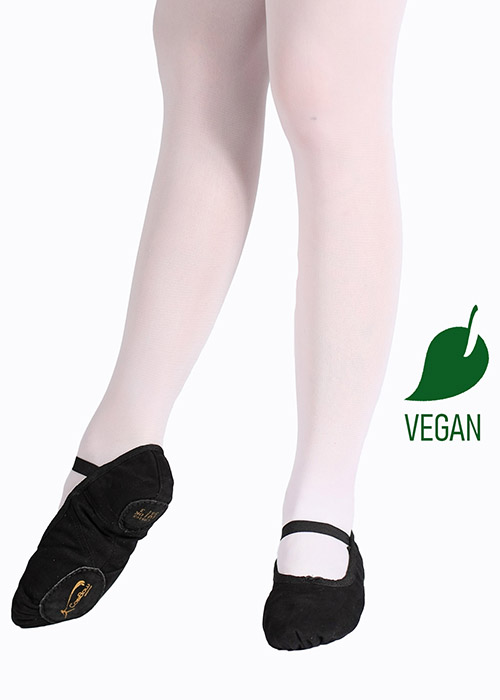 COSBOW Ballettschuhe Vegan CBS105 nur 13.90 € geteilte Sohle, schwarz-- Ballettschläppchen -