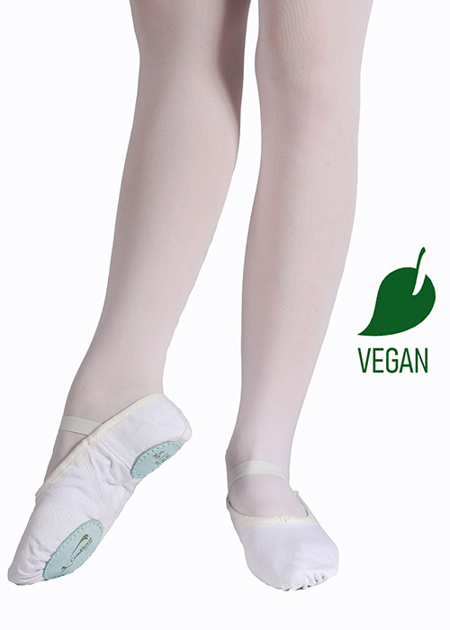 COSBOW Ballettschuhe Vegan CBS105 nur 13.90 € geteilte Sohle, weiß-- Ballettschläppchen -