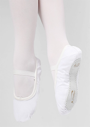 COSBOW Ballettschuhe Leinen CBS113 nur 10.90 € ganze Sohle, weiß-- Ballettschläppchen -