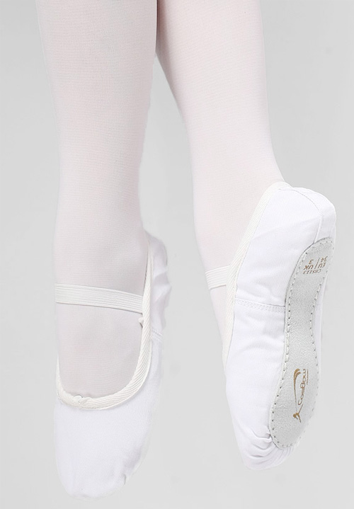 COSBOW Ballettschuhe Leinen CBS113 nur 11.90 € ganze Sohle, weiß-- Ballettschläppchen -