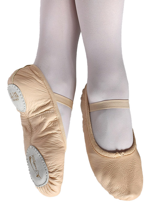 COSBOW Ballettschuhe Leder CBS153 nur 10.90 € geteilte Sohle, rosa-- Ballettschläppchen -