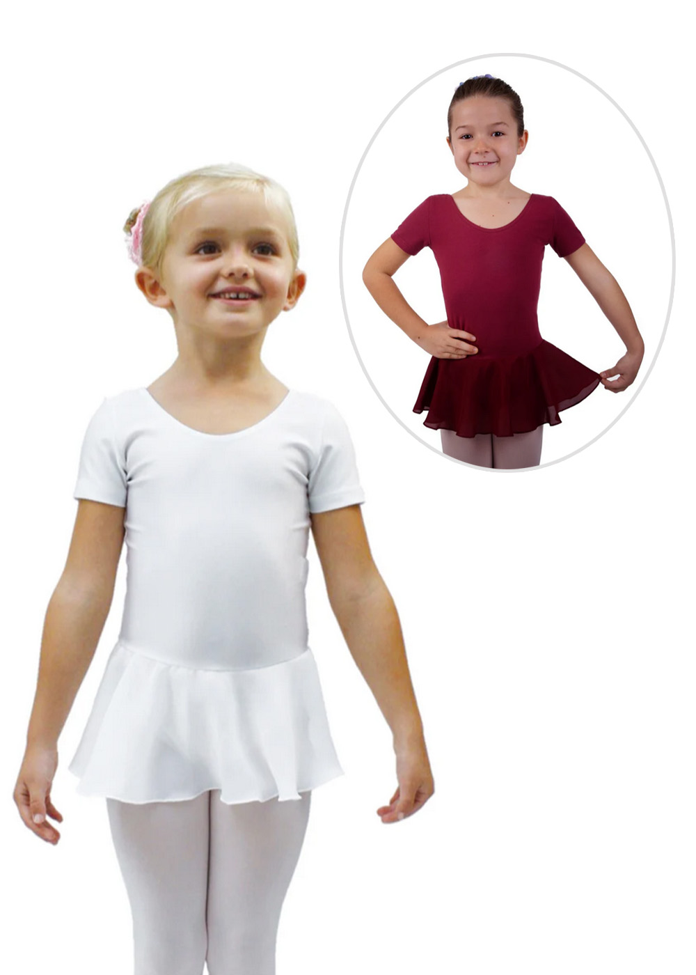 DANCERIES Ballettanzug HANNAH glänzend & Baumwolle, mit Rock Georgette F15 35.90