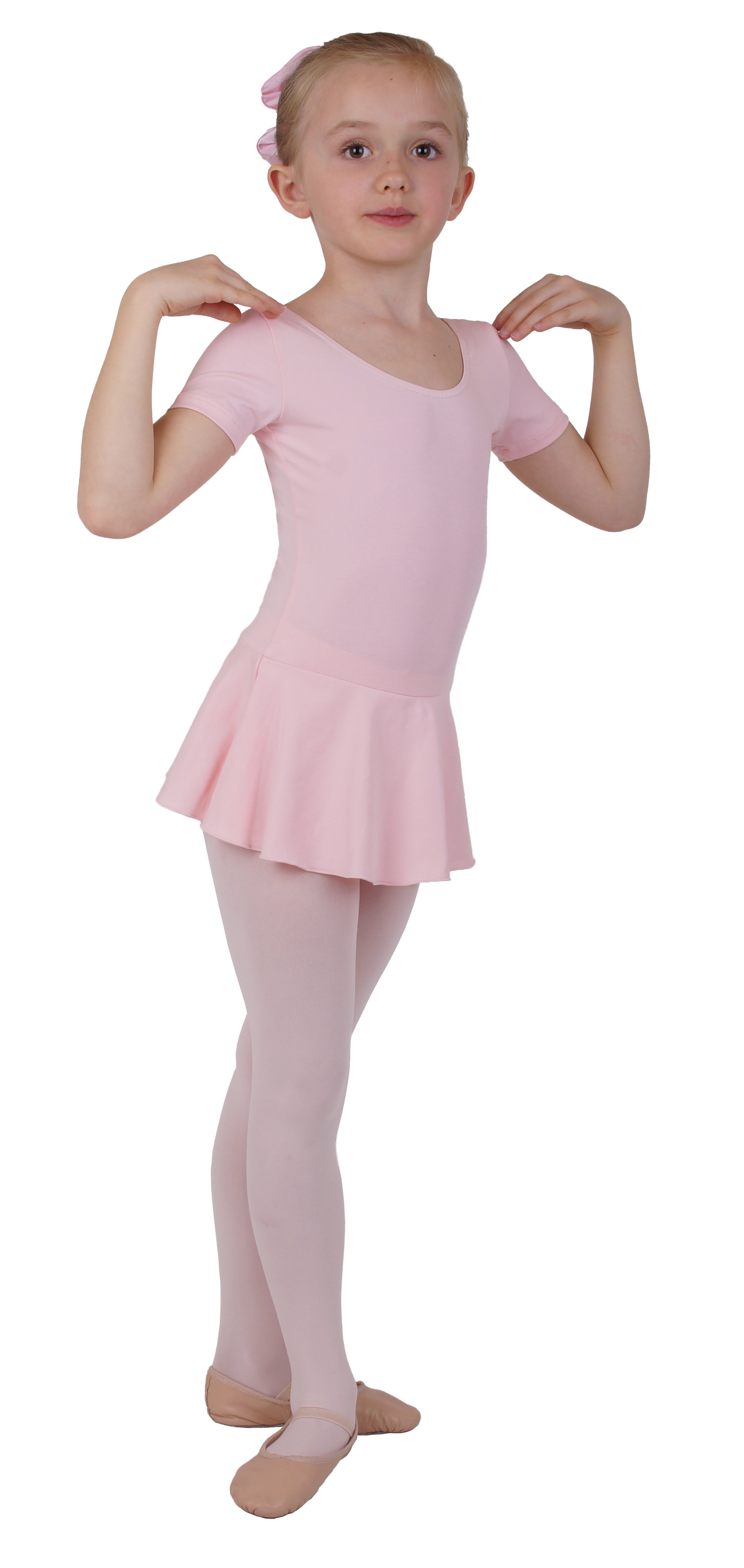DANCERIES Ballettanzug GRETA Kurzarm, mit Rock, glänzend oder Baumwolle F17 36.90