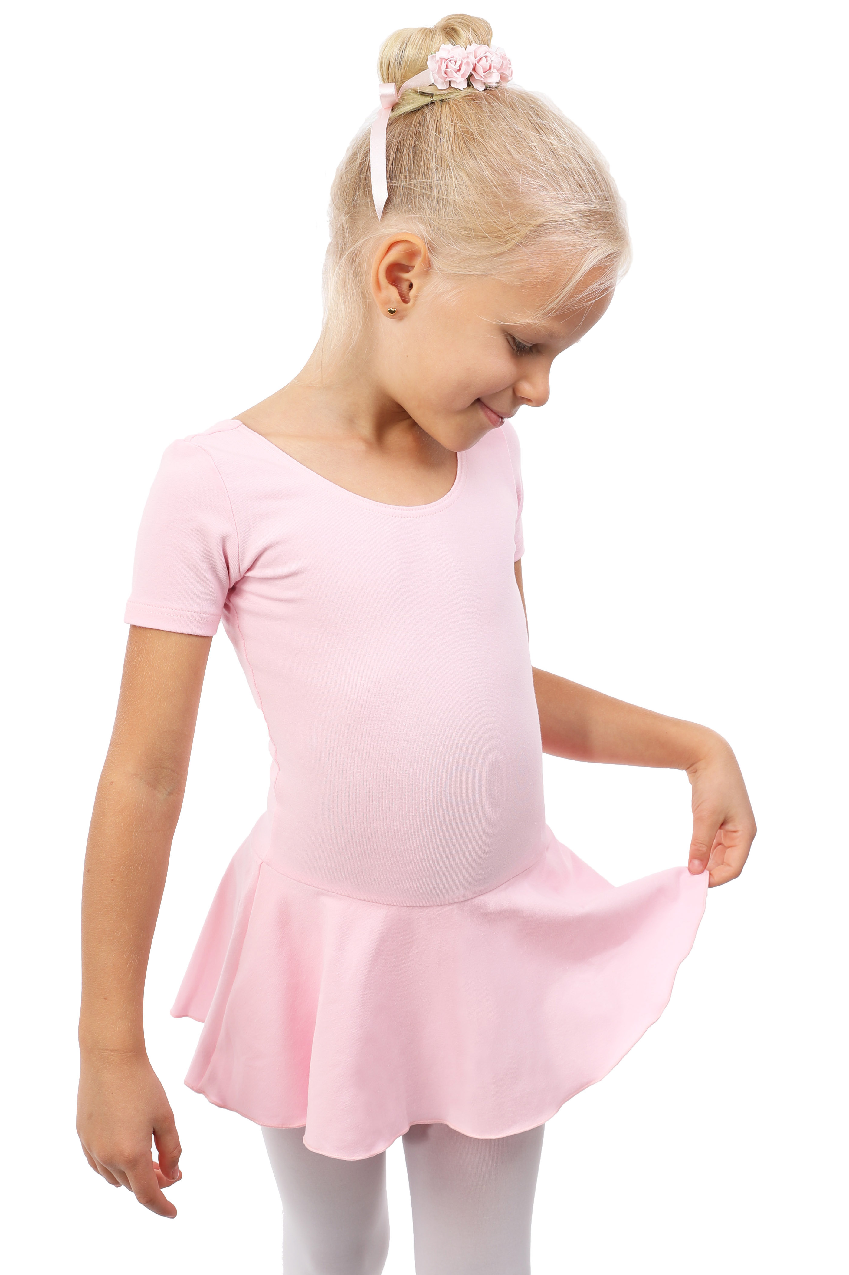 DANCERIES Ballettanzug GRETA Kurzarm, mit Rock, glänzend oder Baumwolle F17 36.90