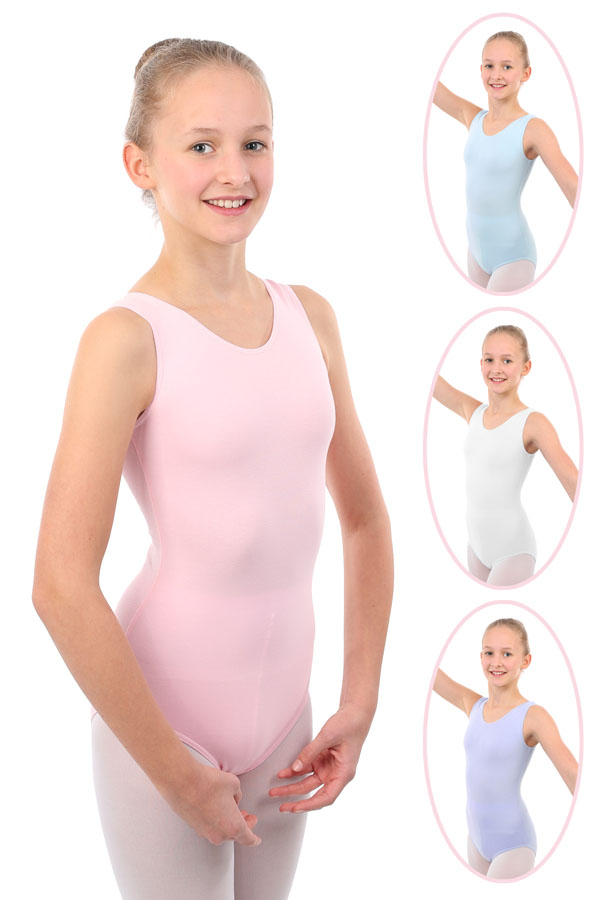 DANCERIES Ballettanzug Carolyn T01 nur 20.90 € breite Träger, Baumwolle-- Trikot-Basic -