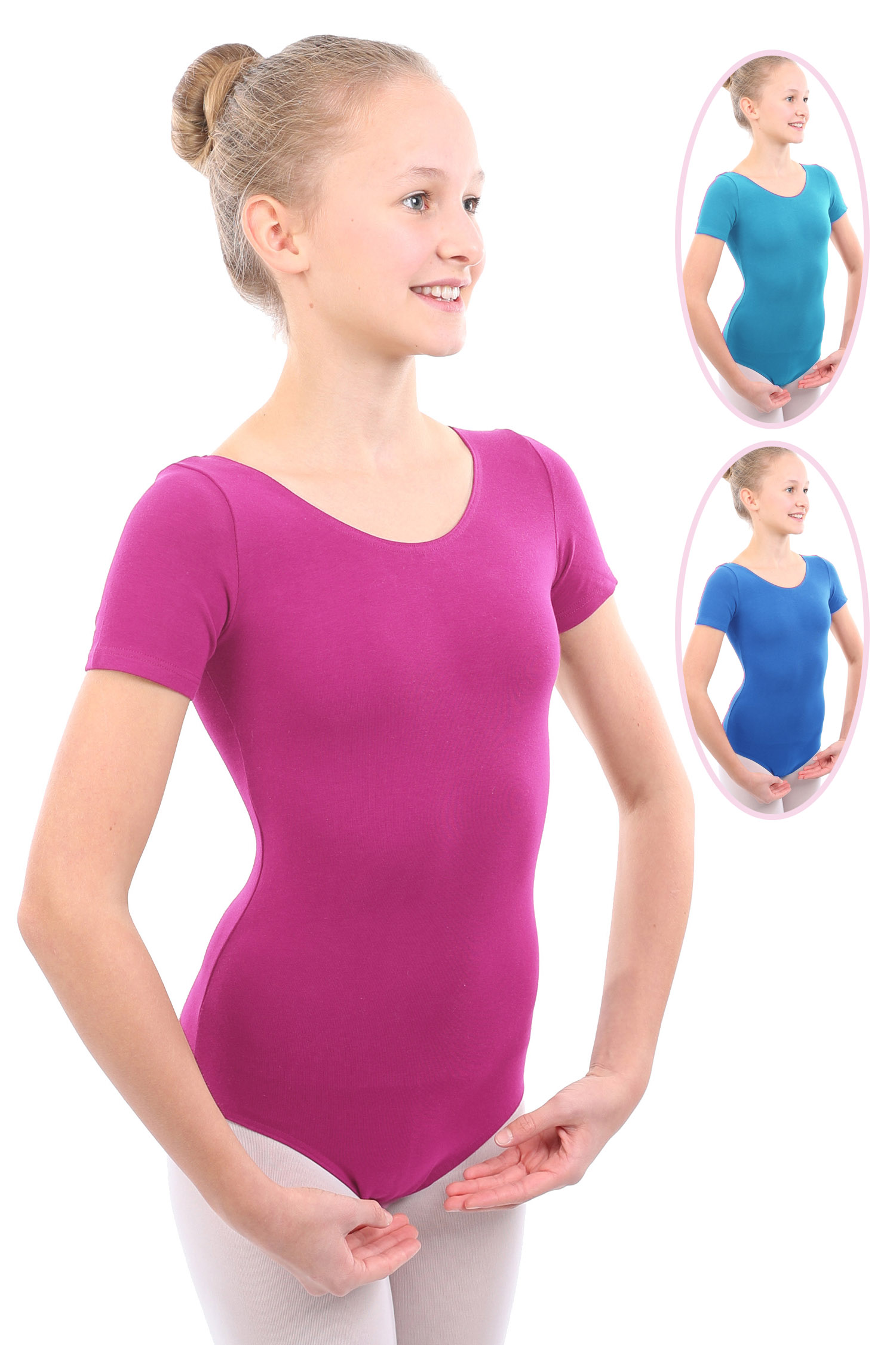 DANCERIES RAD G1-3 Ballettanzug Geena kurzer Arm Baumwolle T02