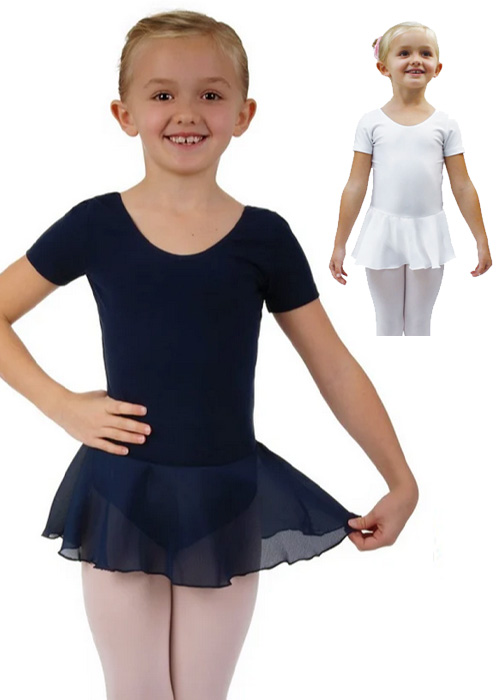 DANCERIES Ballettanzug HANNAH F15 nur 35.90 € glänzend & Baumwolle, mit Rock Georgette-- Ballettanzug -