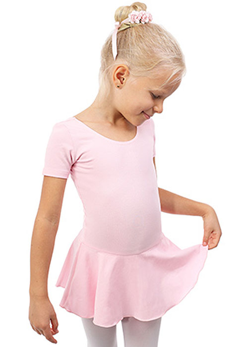 DANCERIES Ballettanzug GRETA F17 nur 30.90 € Baumwolle, rosa, weiß, mit Rock-- Ballettanzug -