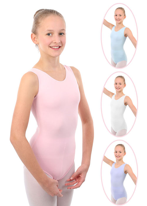 DANCERIES Ballettanzug Carolyn T01 nur 21.90 € breite Träger, Baumwolle-- Trikot-Basic -