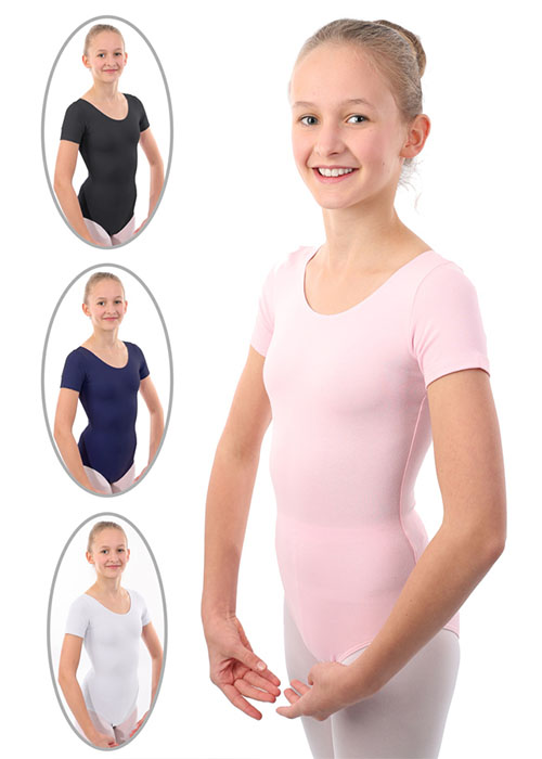 DANCERIES RAD G6-8 Ballettanzug Geena T02 nur 23.90 € kurzer Arm Baumwolle-- Ballettanzug -