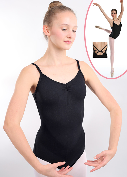 DANCERIES Ballettanzug MOIRA T29 nur 45.90 € Microfaser, schöne Träger im Rücken-- Ballettanzug -
