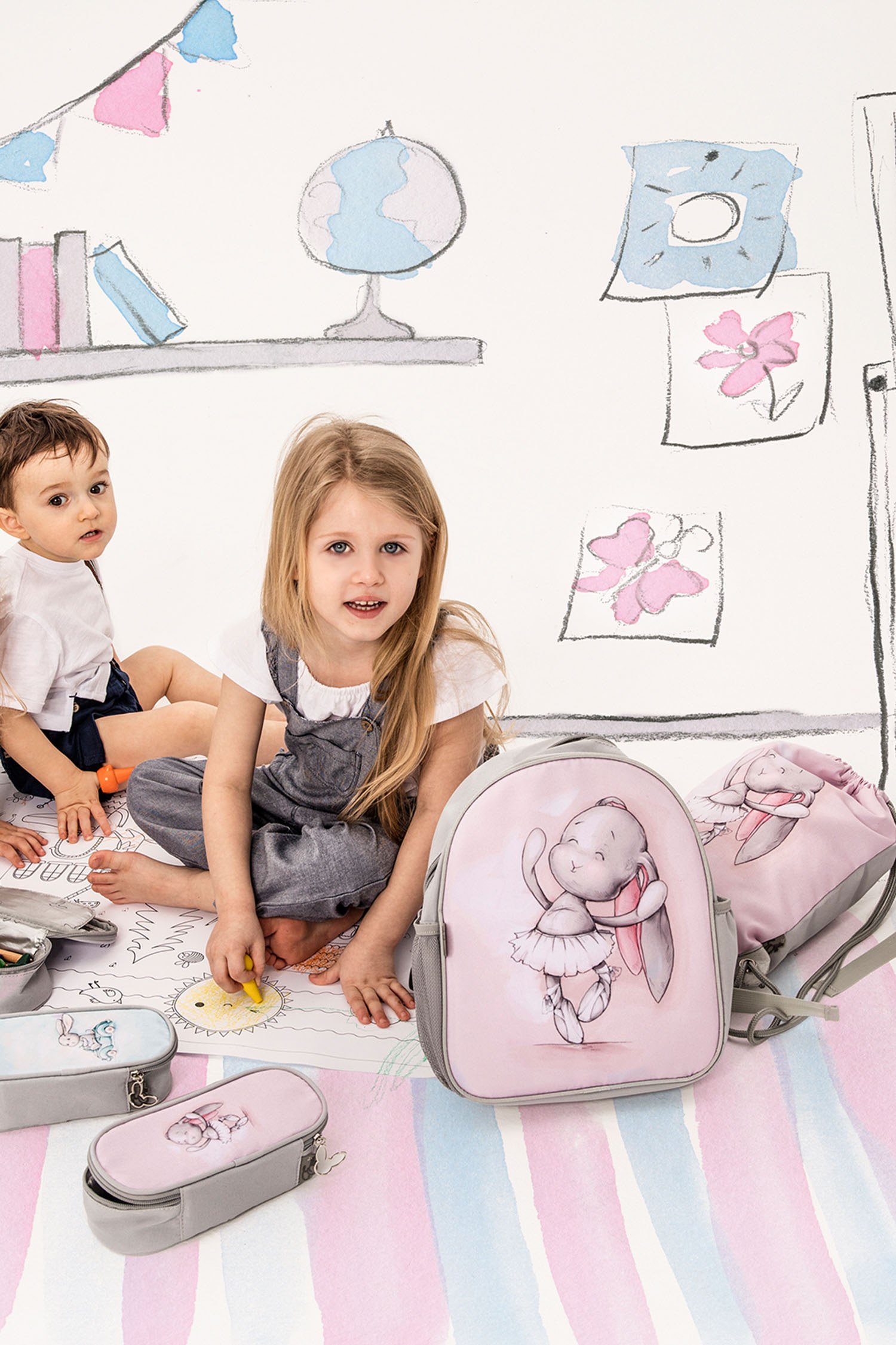 Effiki Rucksack für Kinder mit Balletthasen PL-01 Rucksack