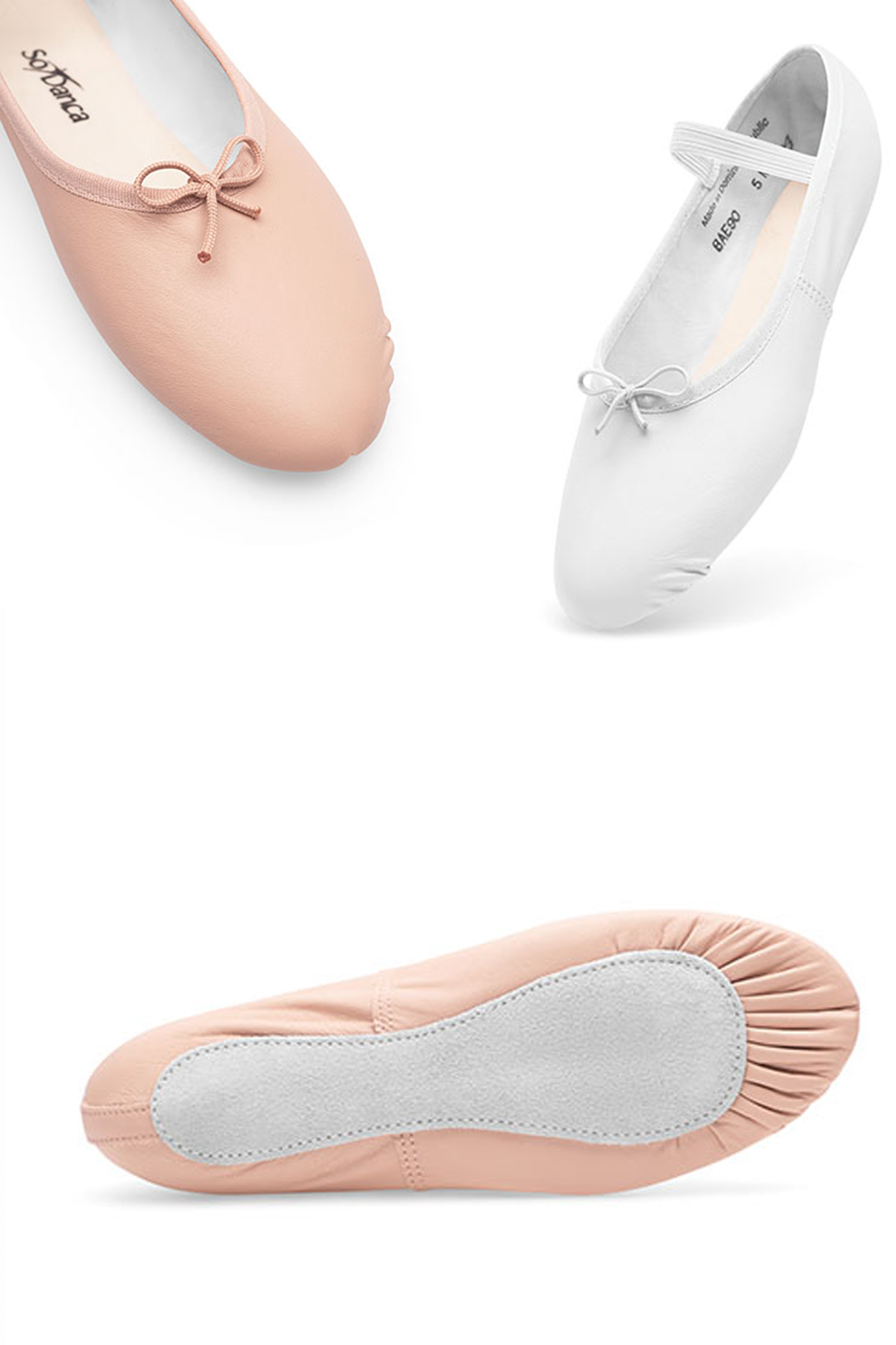 RUMPF SoDanca Ballettschläppchen Leder, hochw. ganze Sohle BAE90 18.90