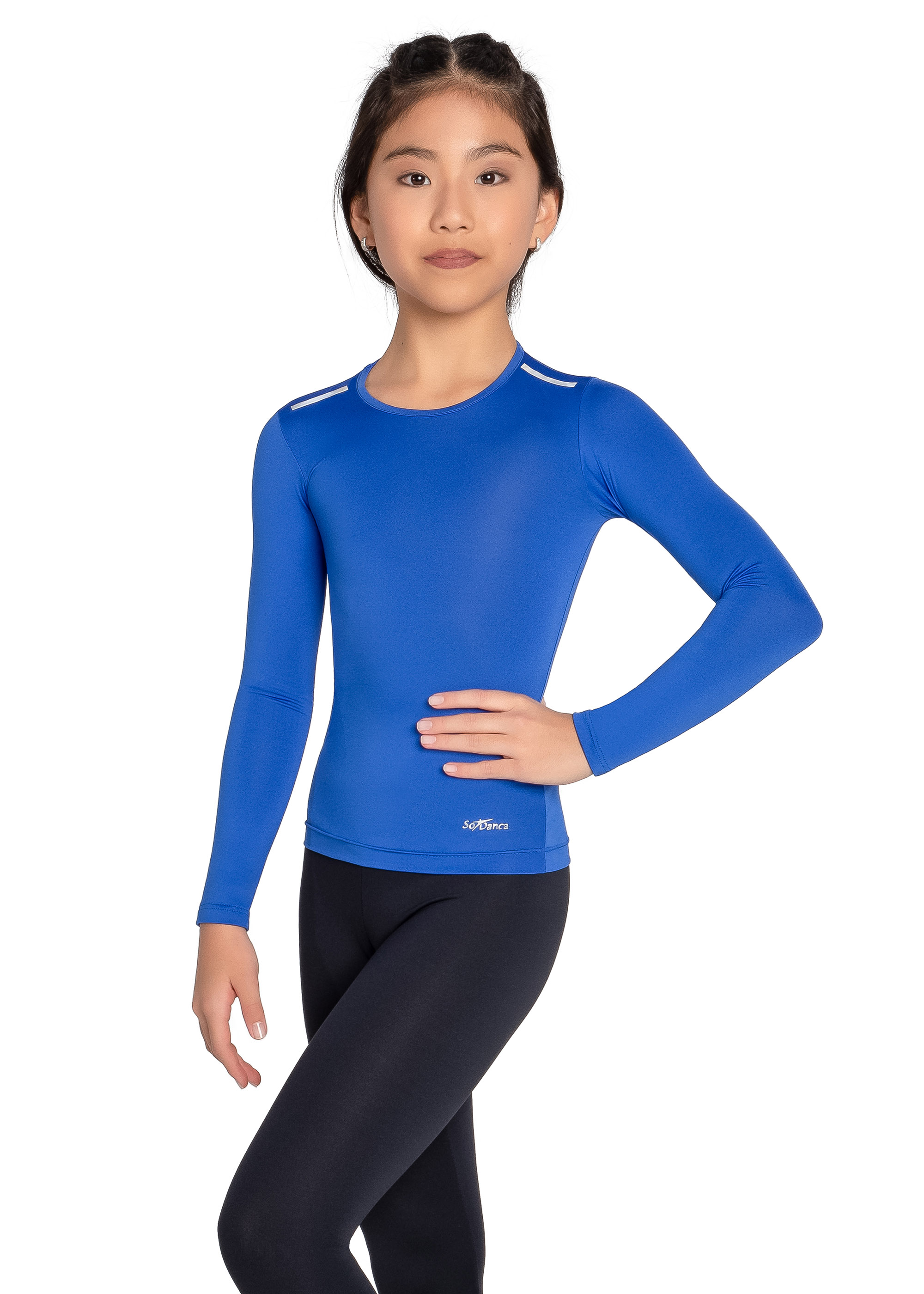 SO DANCA Top Langarm enganliegend, celestblue SD1745-SD1335cblue-31 23.90