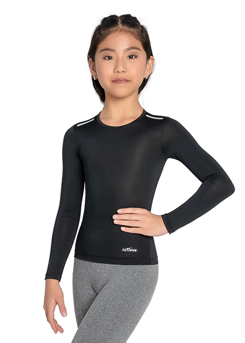 SO DANCA Top Langarm SD1745-SD1335blk01 nur 23.90 € enganliegend, schwarz-- Top -
