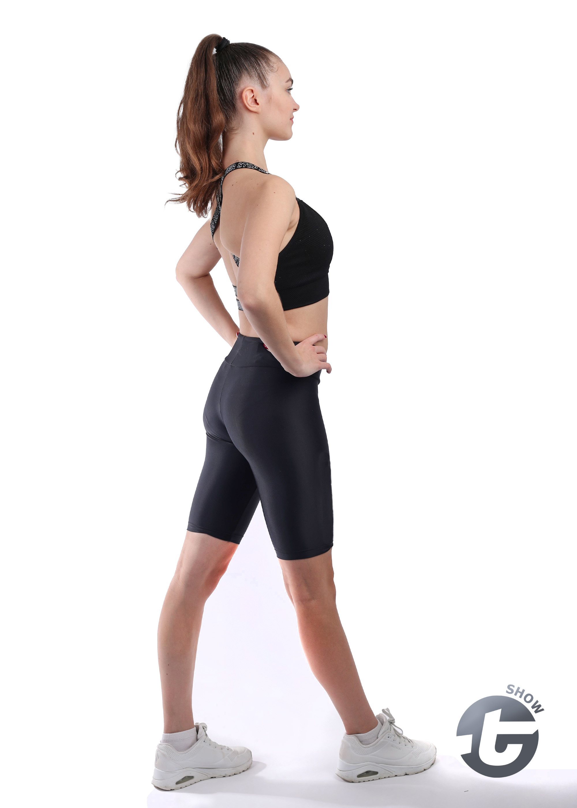 TWIOO SPORTS Radlerhose mid waist Sporttight, Innentasche ShowA1415