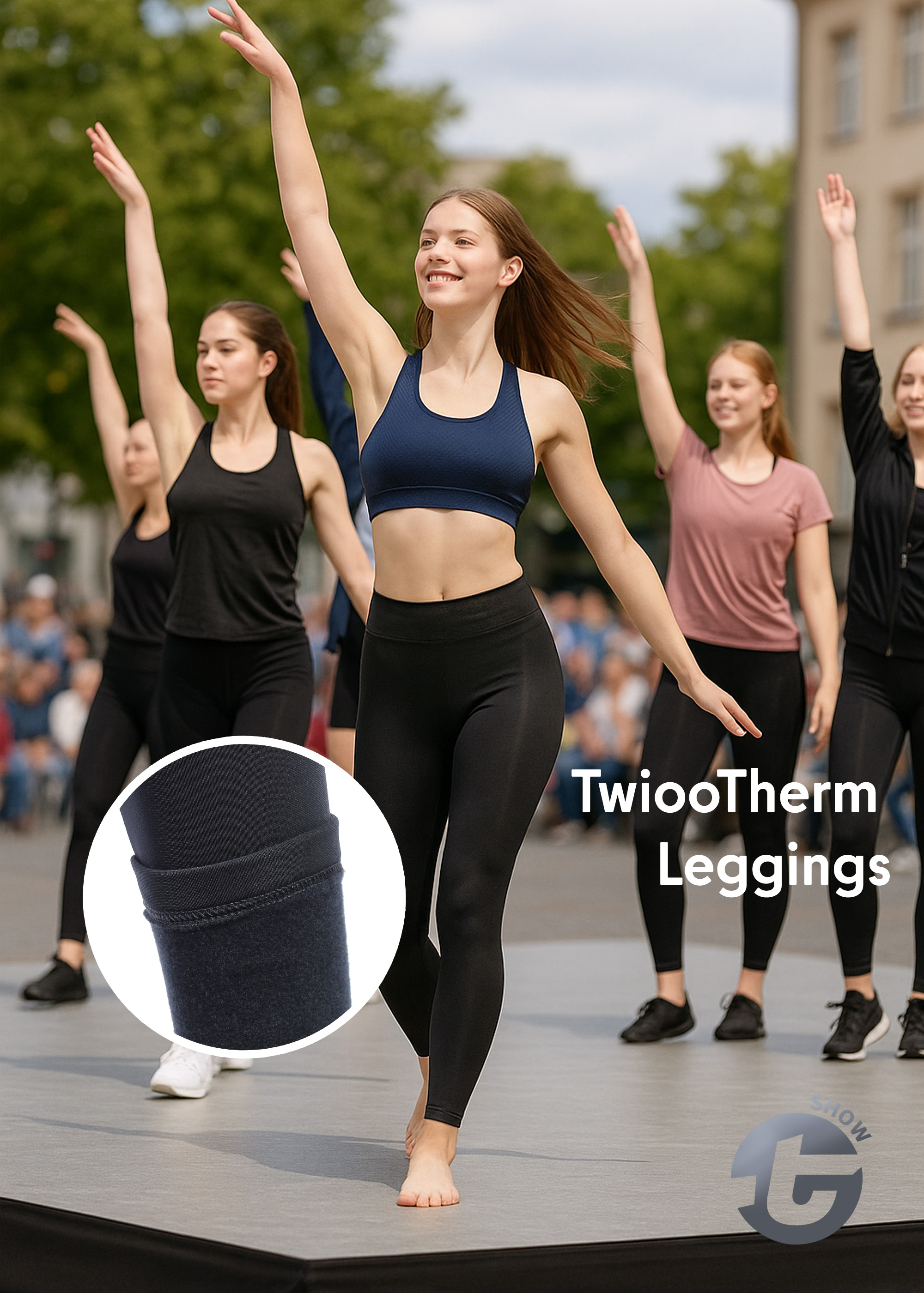 TWIOO SPORTS TwiooTherm Leggings ShowA14W1 nur 36.90 € MID WAIST ohne Logo-- Leggings -