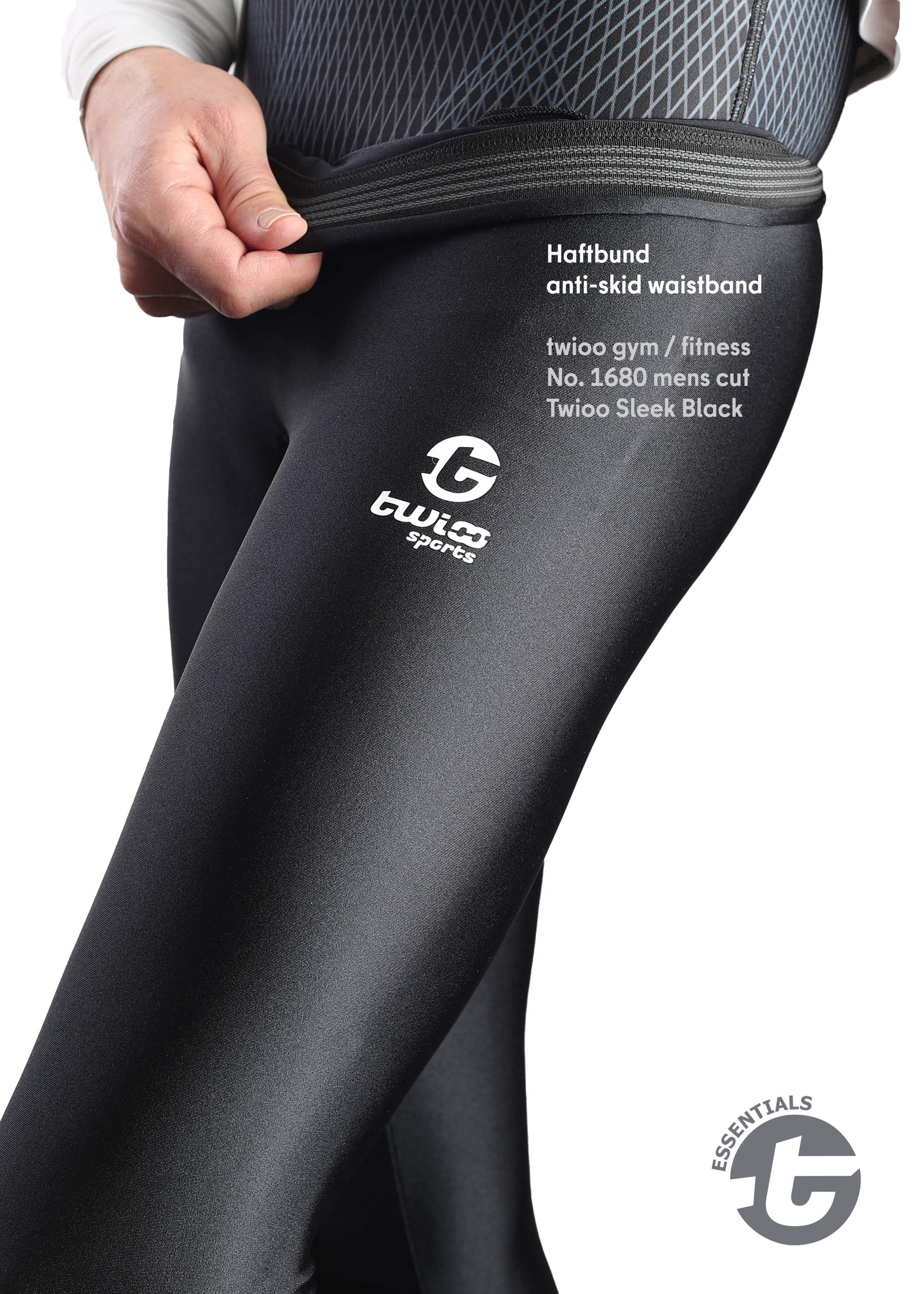 TWIOO SPORTS Herren Fitness- / Turnhose Twioo Sleek glänzend GravityWHA1680
