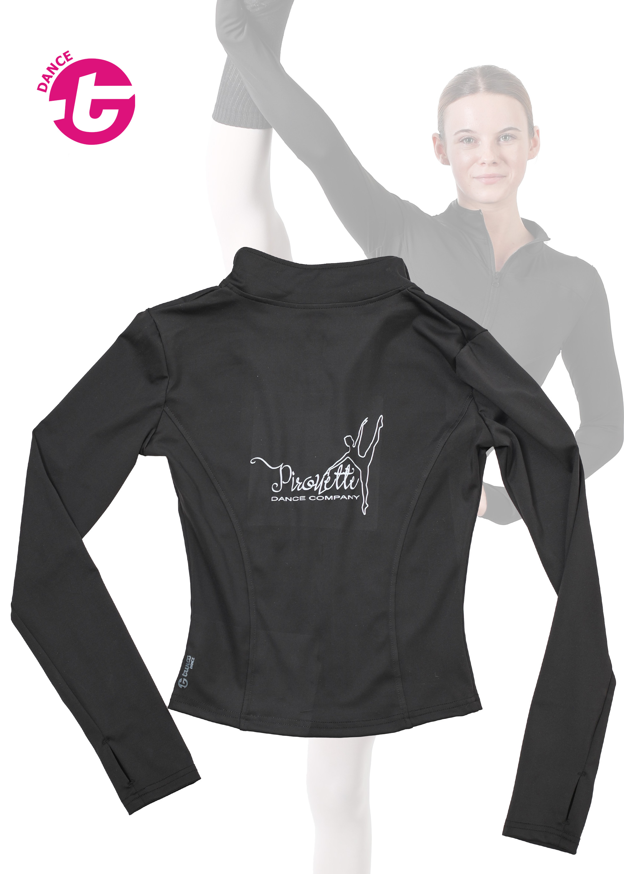 Tanz- und Sportjacke Slimfit elastisch, Polyester-Elasthan EdgePP9309