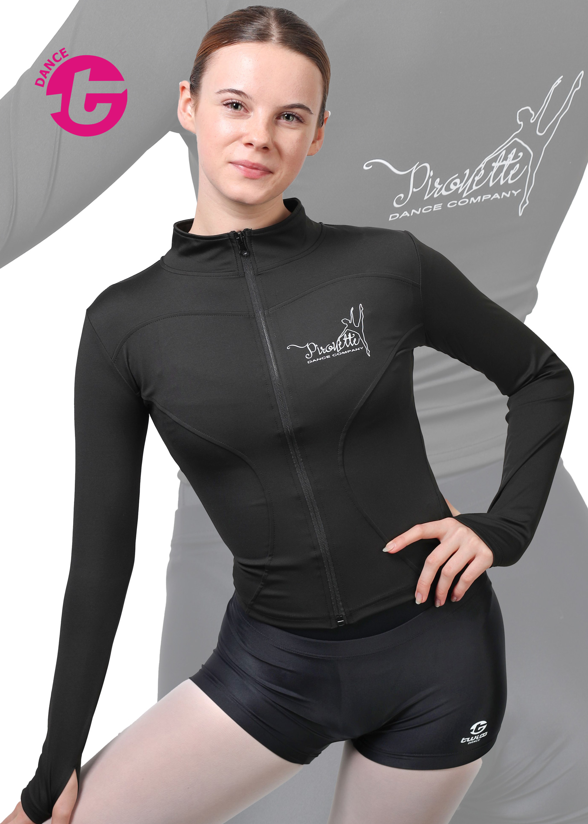  Tanz- und Sportjacke Slimfit elastisch, Polyester-Elasthan EdgePP9309 34.90