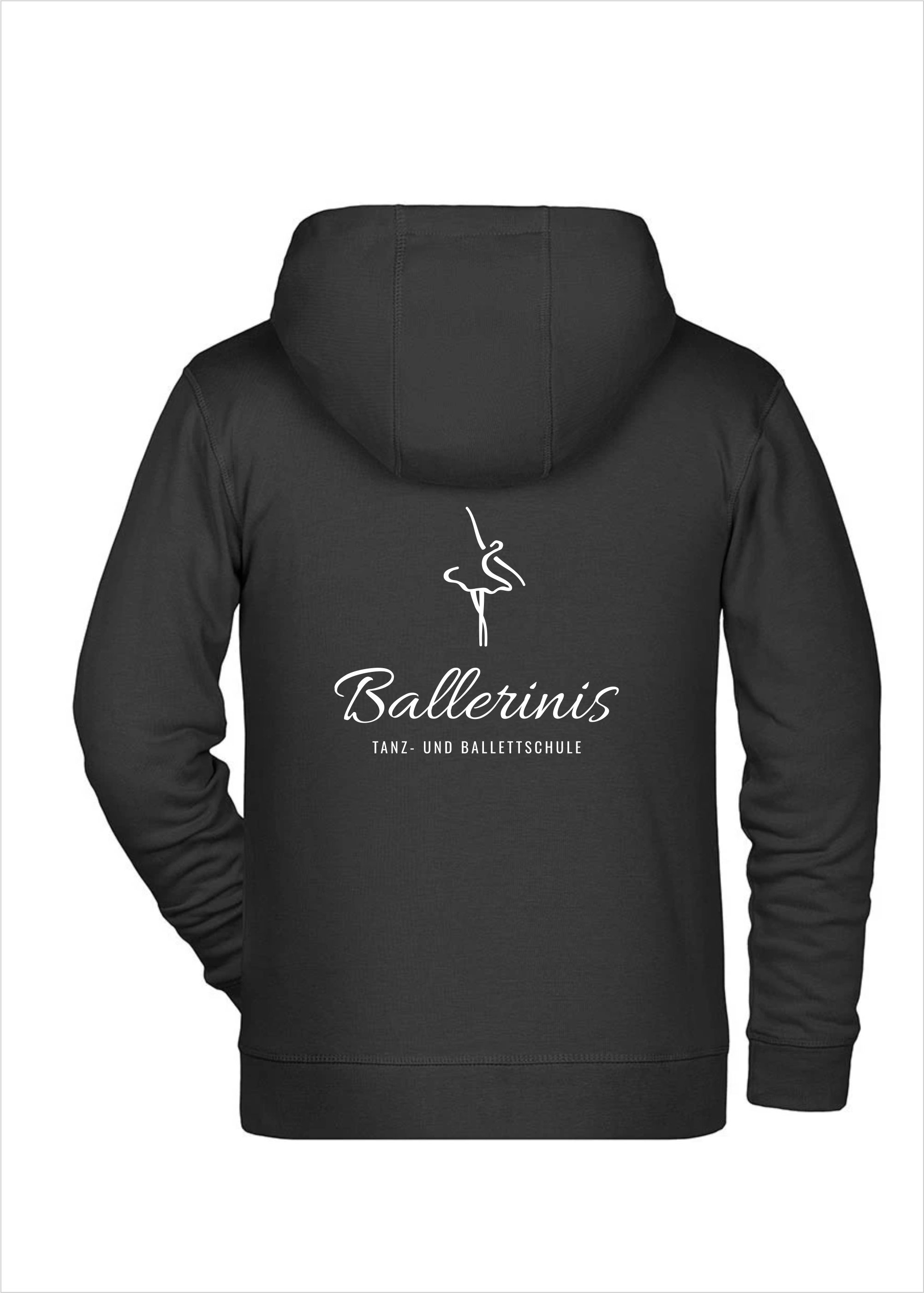 TWIOO SPORTS Kinder Hoodie mit ZIP Ballettschule Ballerinis Edge-XJN8026K_BALLERINIS