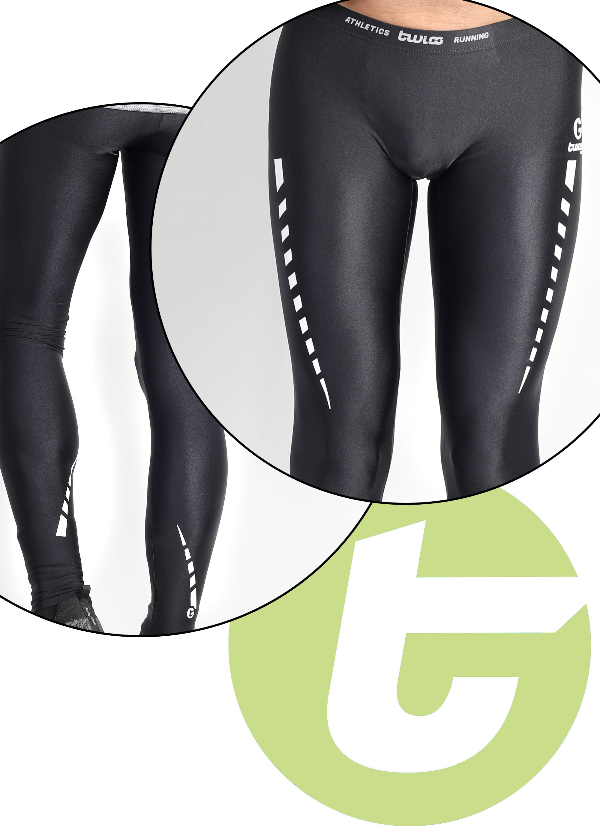 TWIOO RUNNING Lauftights unisex Twioo Sleek glänzend EffectionR1250 41.90