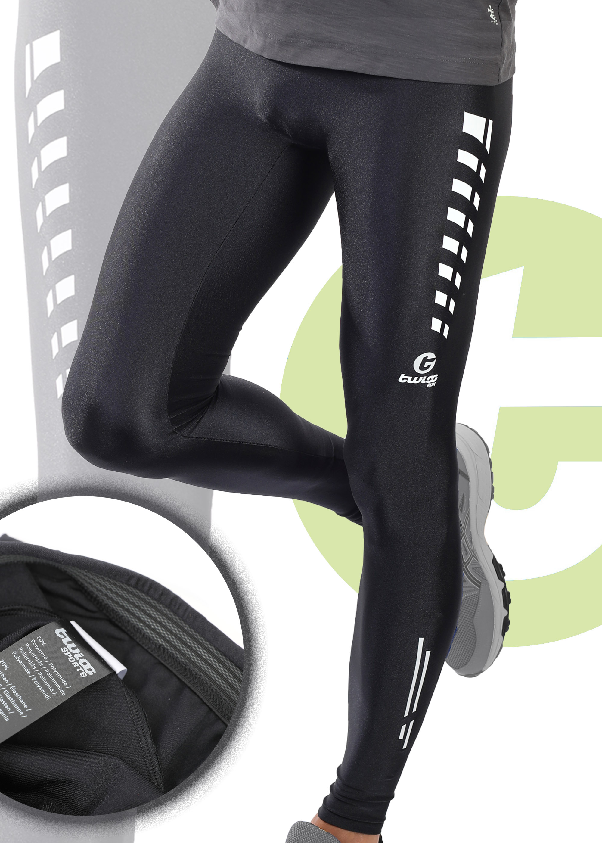 TWIOO RUNNING Lauftights unisex Twioo Sleek glänzend RaceK1250 44.90