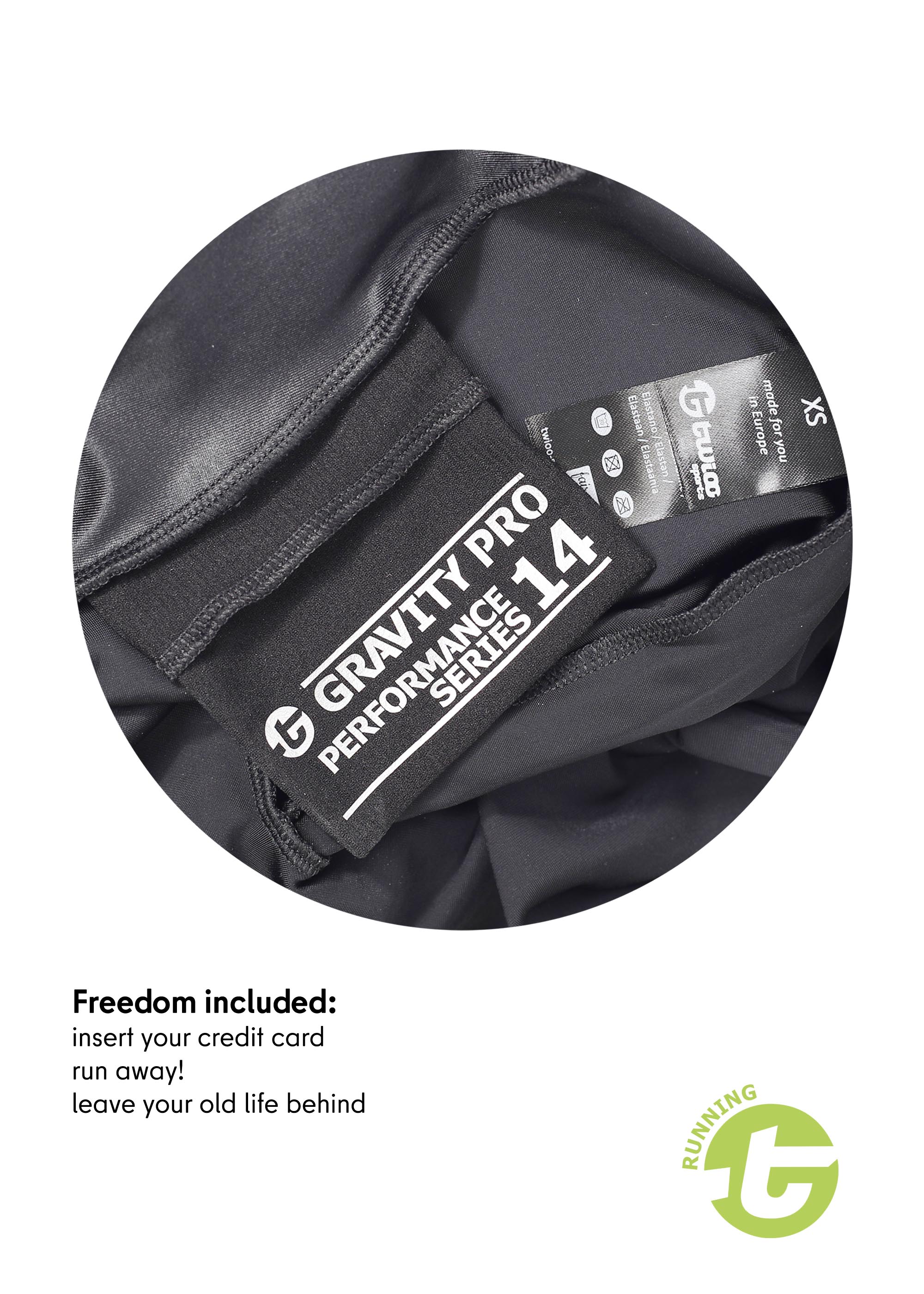 TWIOO RUNNING Damen Laufhose 146/152 bis XL seidenmatt oder glänzend GravityAWR1460