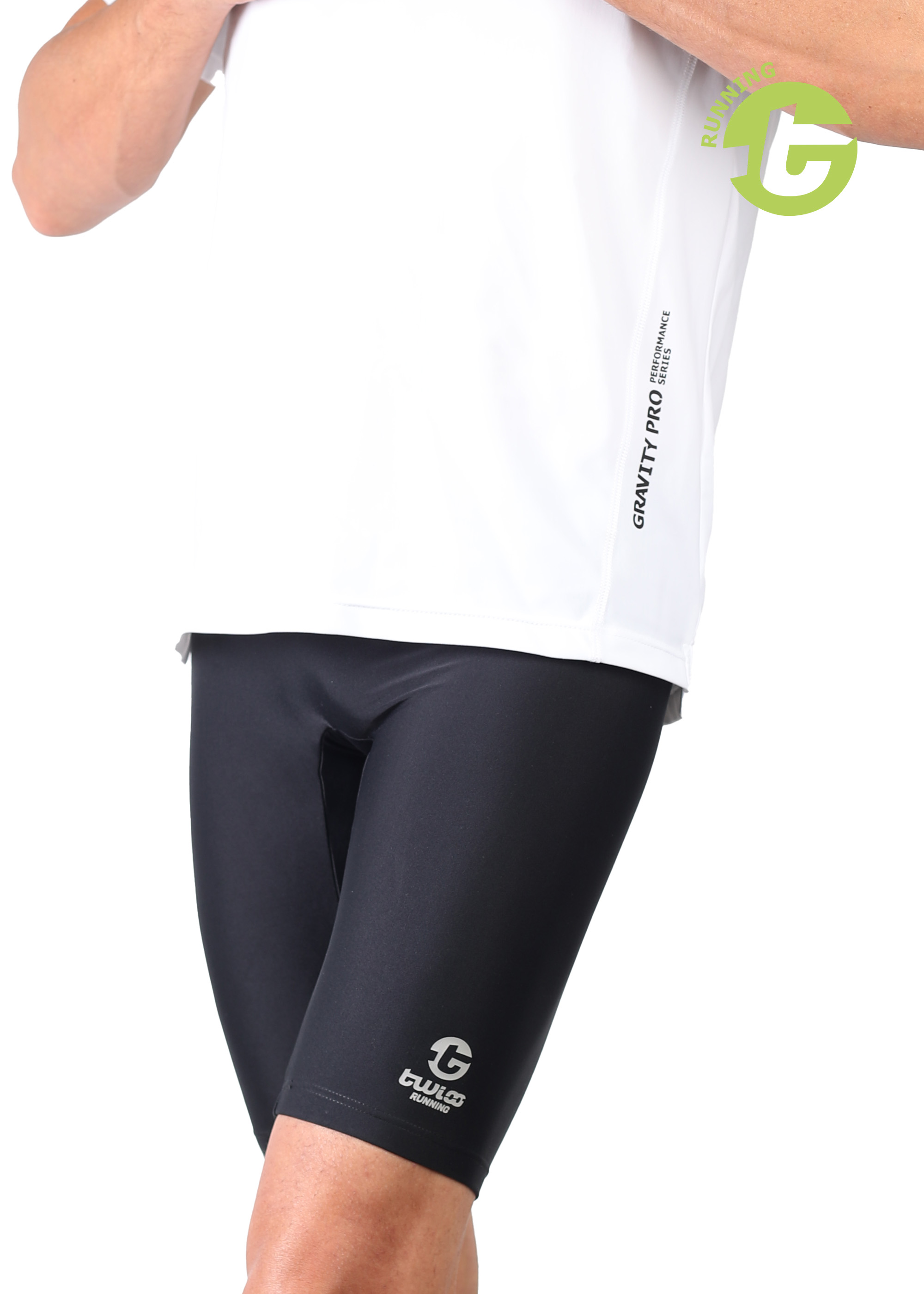 TWIOO RUNNING Herrentights Radlerlänge Must-have, Premium oder Shine GravityGXR1685