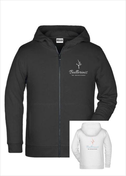TWIOO SPORTS Kinder Hoodie mit ZIP Edge-XJN8026K_BALLERINIS nur 45.90 € Ballettschule Ballerinis-- Jacke -