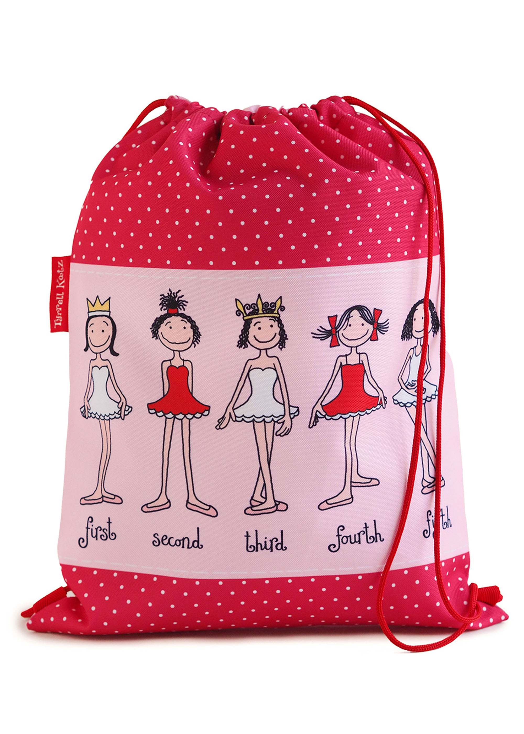TyrrelKatz Rucksack für Kinder mit Ballettmotiv Drawstring Bag