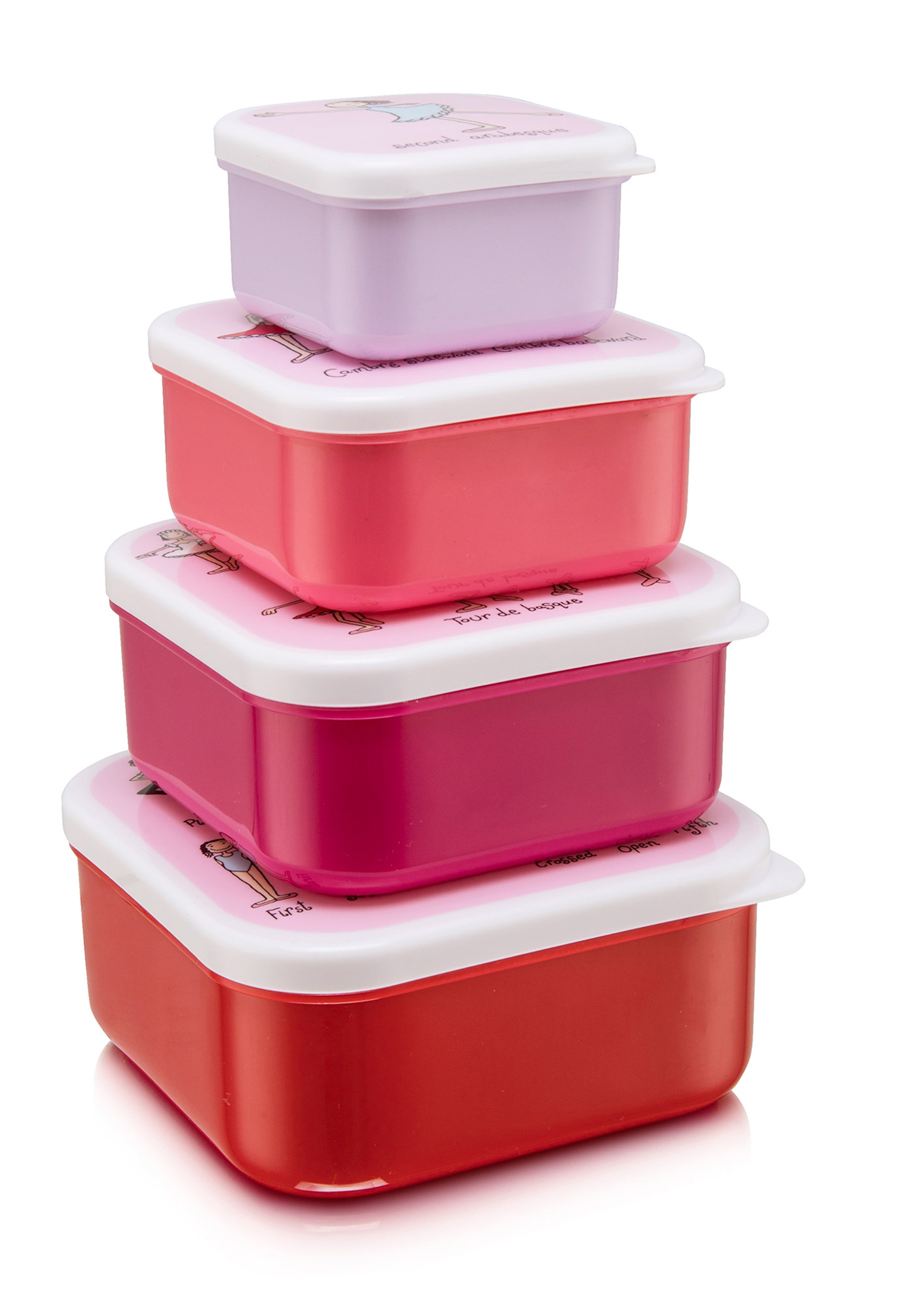 TyrrelKatz 4-er Set Snackboxen Snack Boxes (4-pieces)