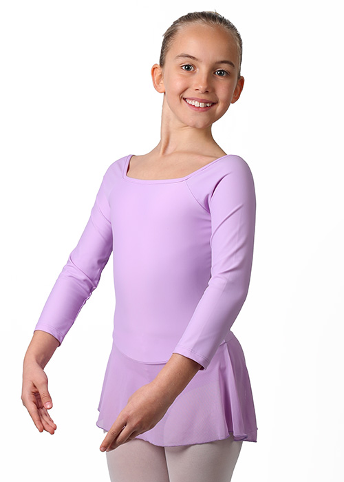 VICARD Trikot mit langen Armen und Rock TN120 nur 49.90 € Lycra Mat, Unterfutter-- Ballettanzug -