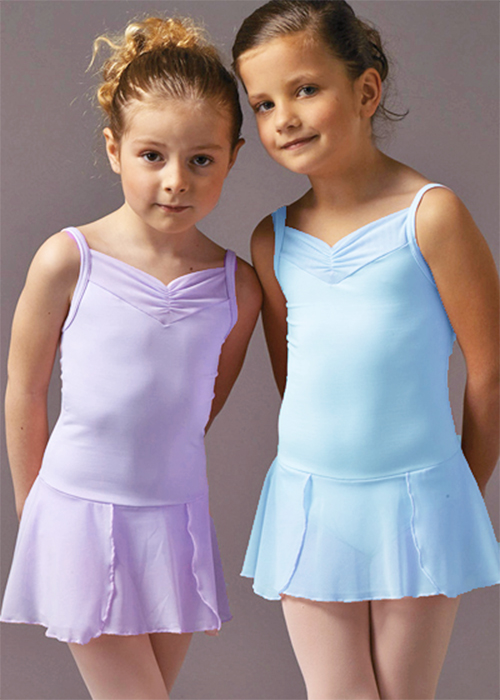 VICARD Trikot mit Spaghettiträgern und Rock TN45 nur 42.90 € Lycra mat lilas-- Ballettanzug -